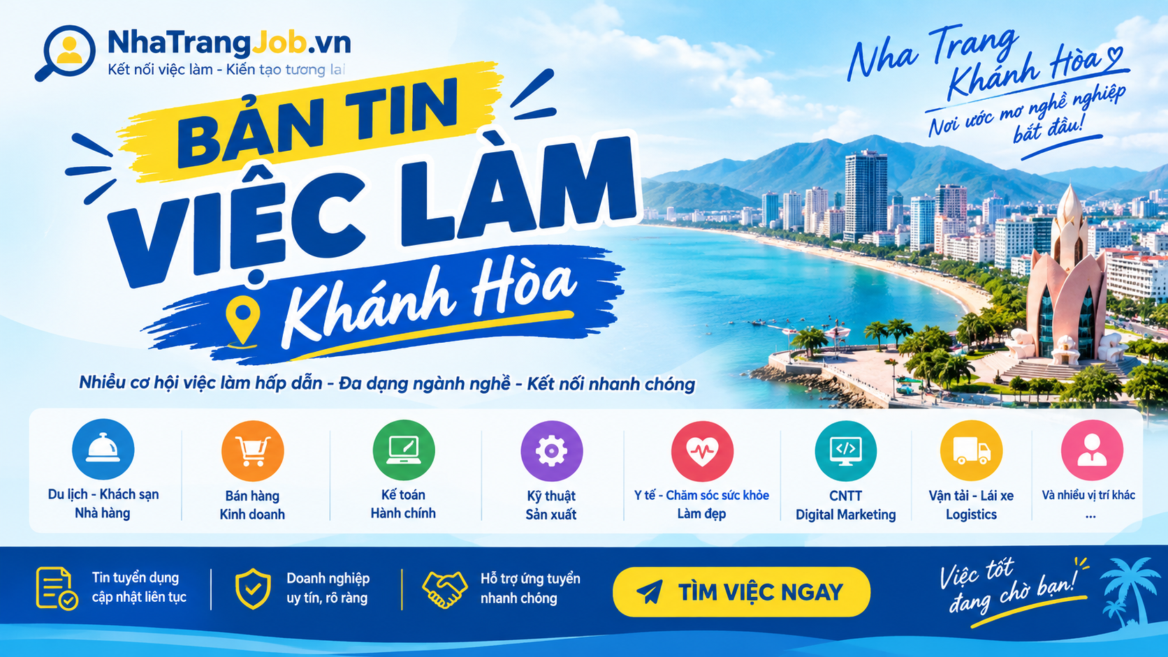 Bản tin Việc làm Khánh Hòa ngày 08/10/2026